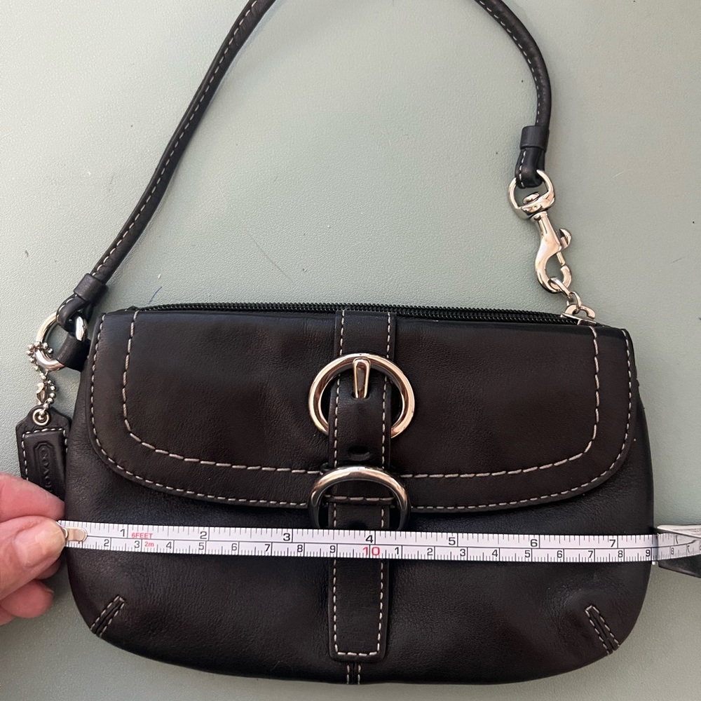 Coach Black Leather Wristlet